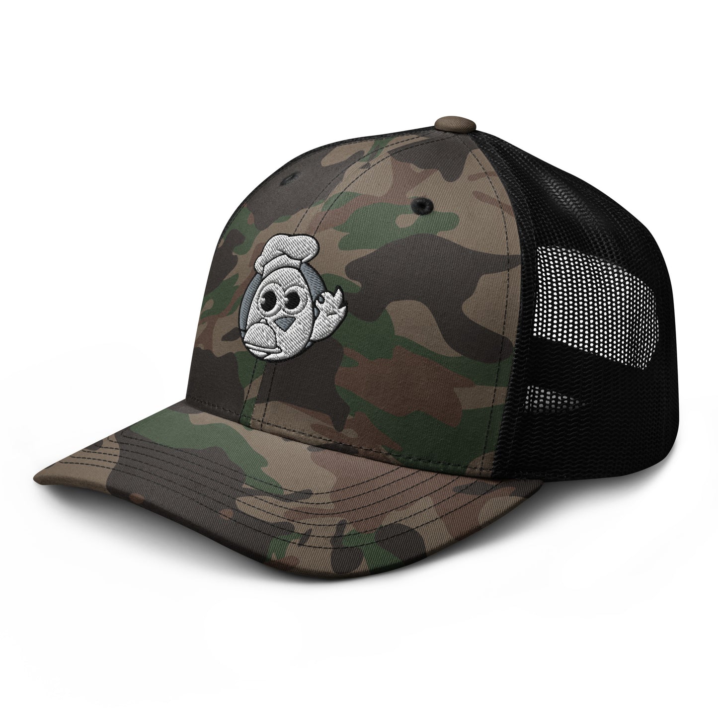 Camouflage chef/trucker hat