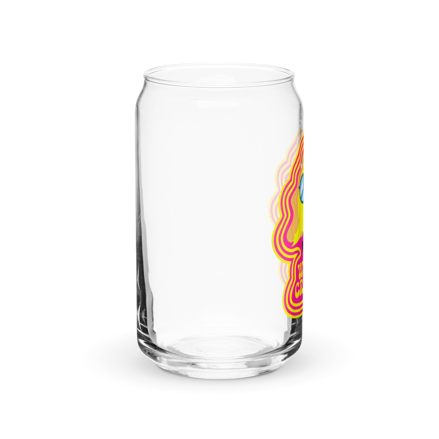 Hippie Chick Can-shaped glass