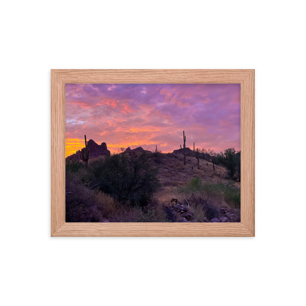Superstition Mountain Range Framed Image