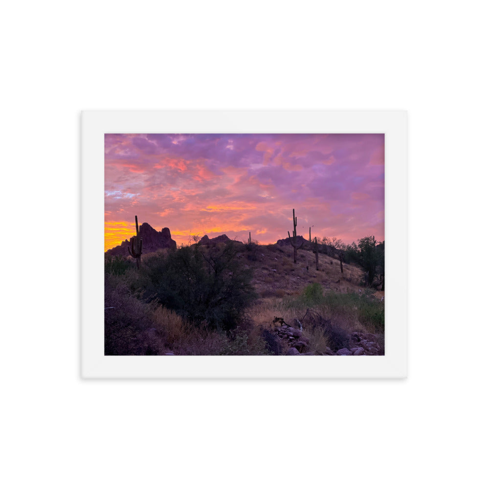 Superstition Mountain Range Framed Image