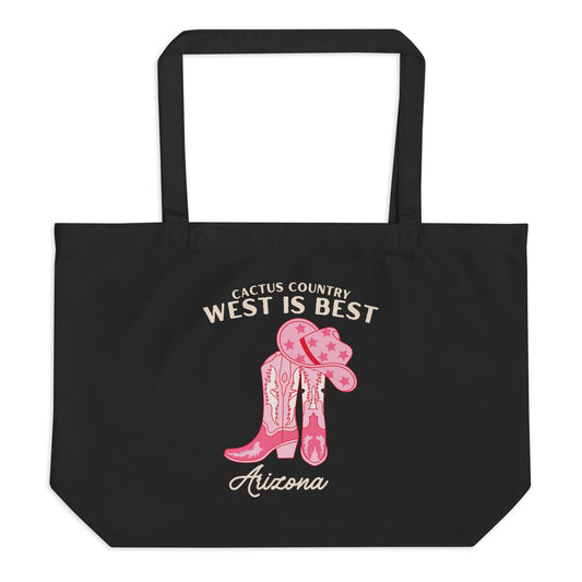 Cactus Country Large organic tote bag