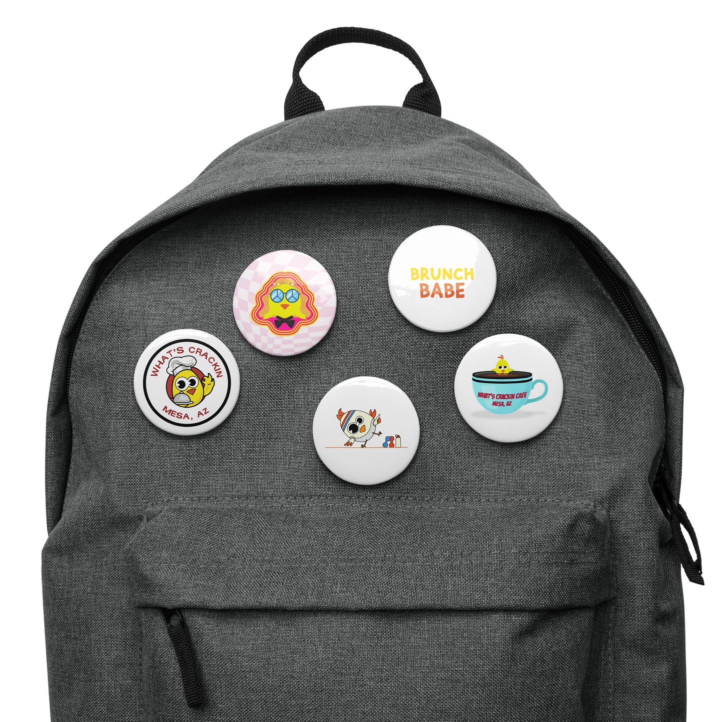 Classic Crackin Set of pin buttons