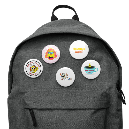 Classic Crackin Set of pin buttons