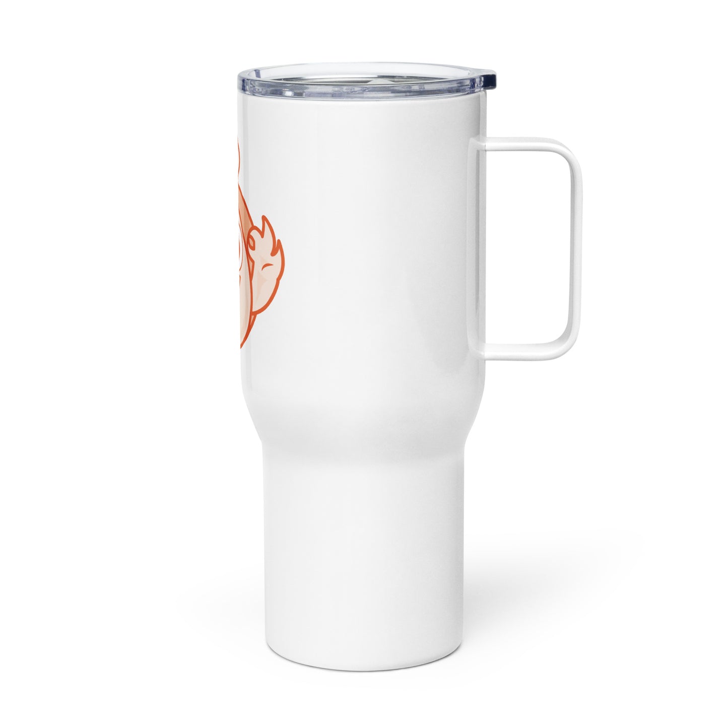 Travel mug with a handle