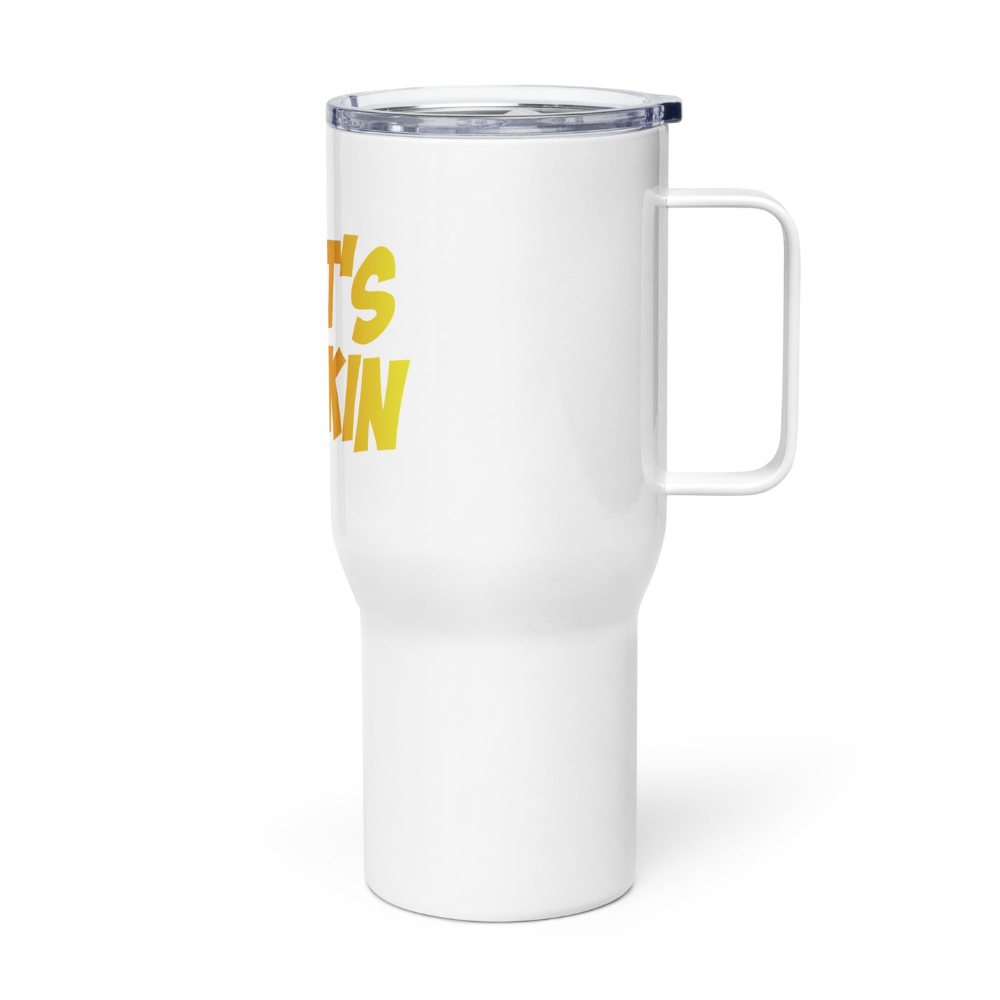 WC Travel mug with a handle