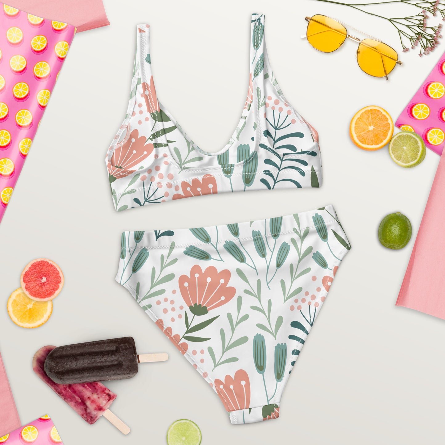 Recycled high-waisted bikini