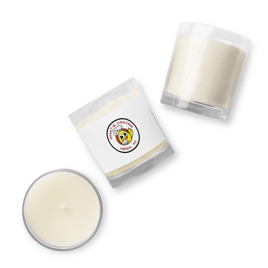 Glass jar soy wax candle