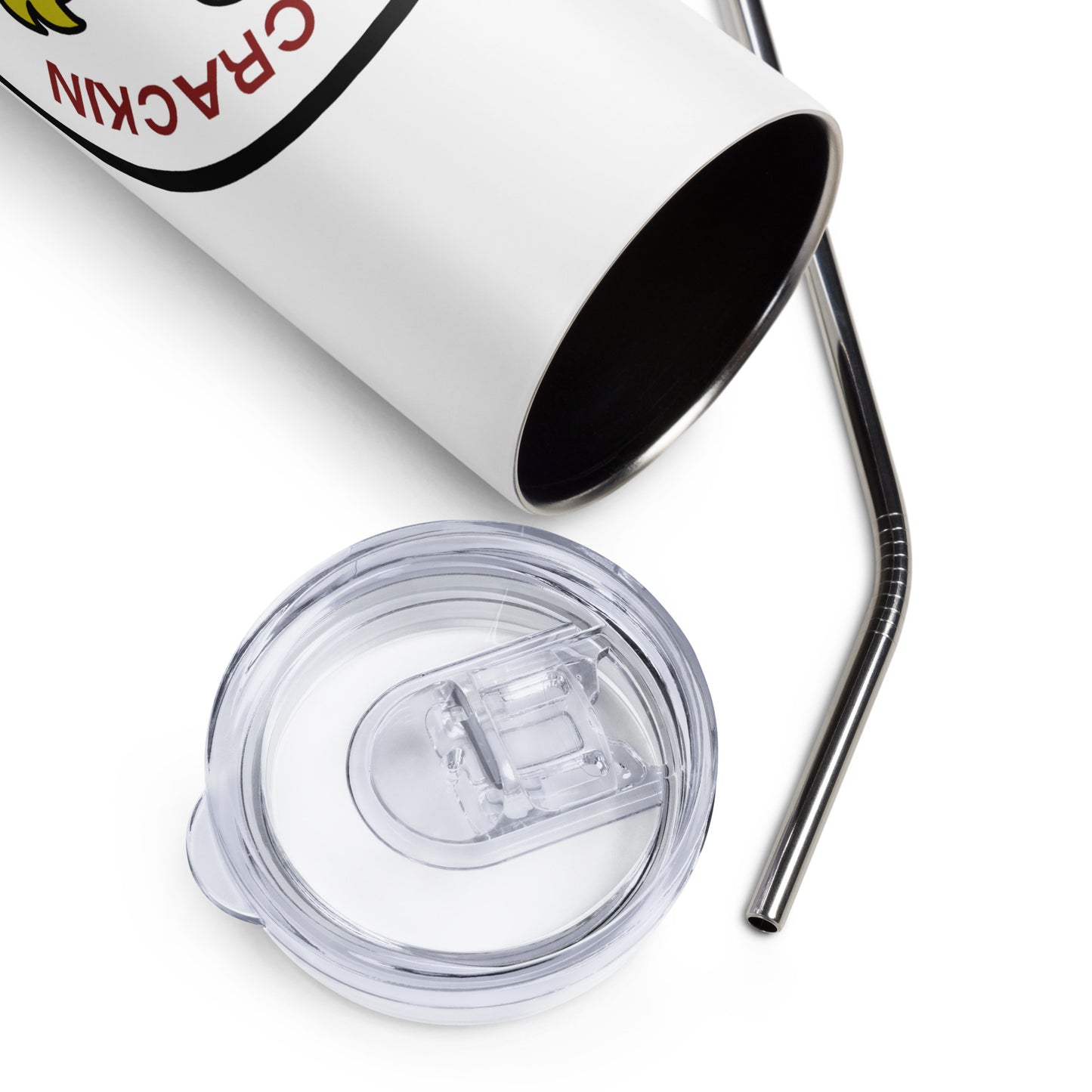 Stainless steel tumbler with chef logo