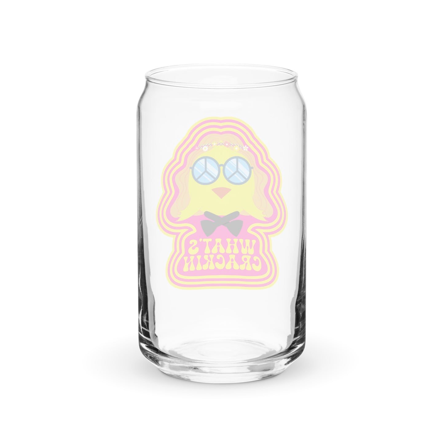 Hippie Chick Can-shaped glass