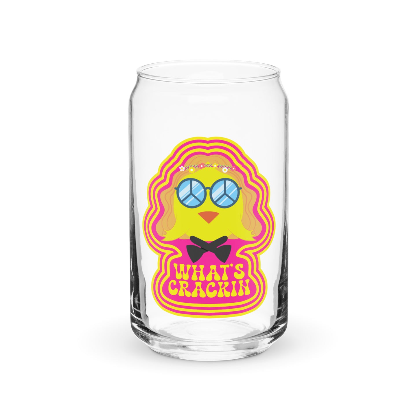 Hippie Chick Can-shaped glass