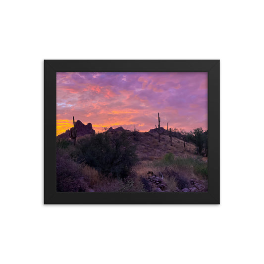 Superstition Mountain Range Framed Image