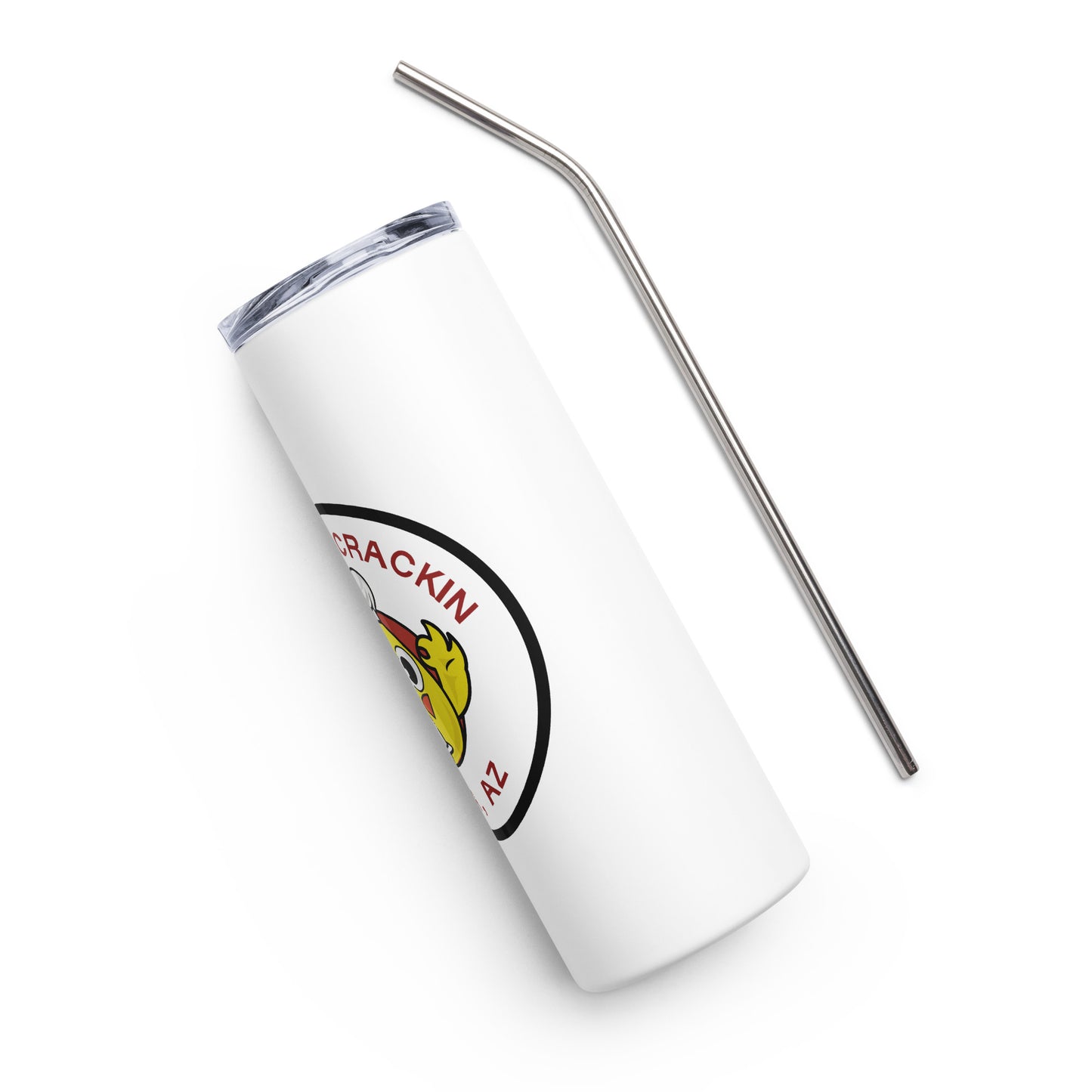 Stainless steel tumbler with chef logo